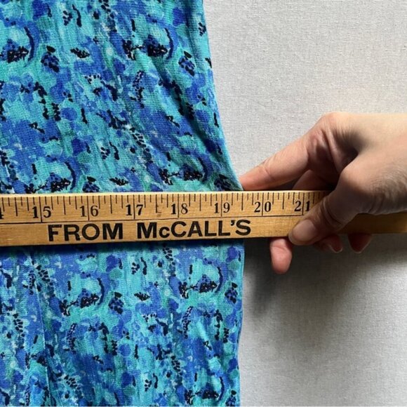 Blue Sky linen bamboo floral sleeveless dress Sz M - Picture 14 of 14